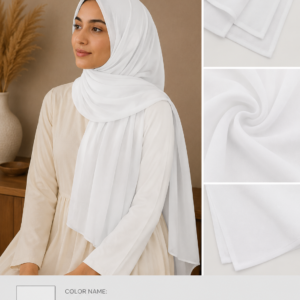 Plain chiffon - pearl white