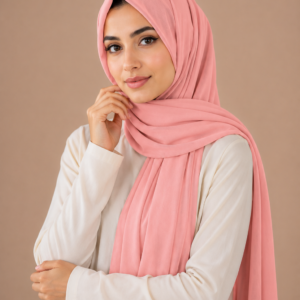 Plain chiffon - peach pink
