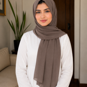 Plain chiffon - taupe brown