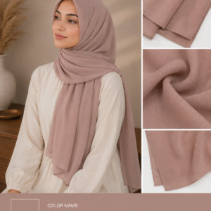 Plain chiffon - dusty mauve beige