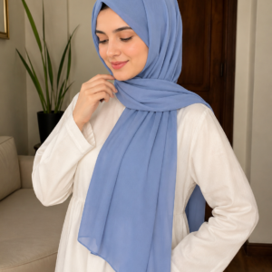 Plain chiffon - dusty blue