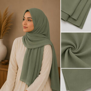 Plain chiffon - sage green