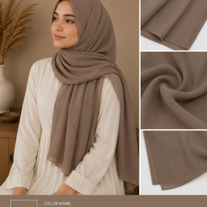 Plain chiffon - mushroom brown